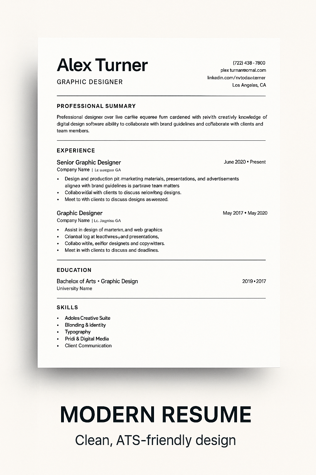 Modern Resume Template